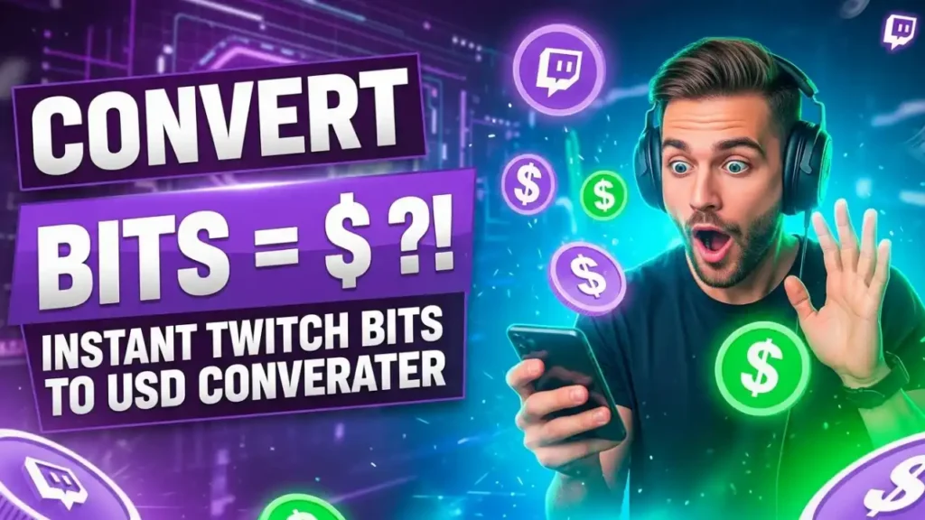 Instantly Convert Twitch Bits to US Dollars